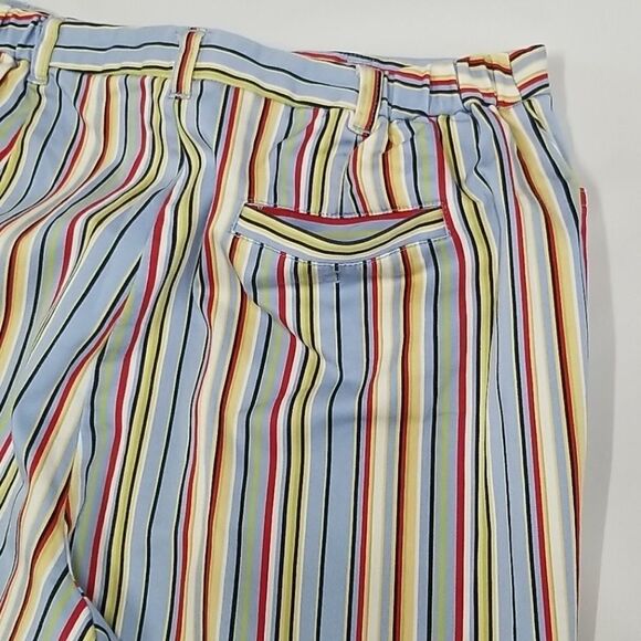 Sag Harbor Pants Women's Size 12 Petites Striped Side Pockets Zip Closure - Picture 5 of 7